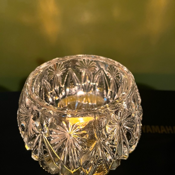 Vintage Avon Starburst Diamond-Cut Heavy Clear Crystal Candle Holder/Candy Dish - Picture 3 of 11